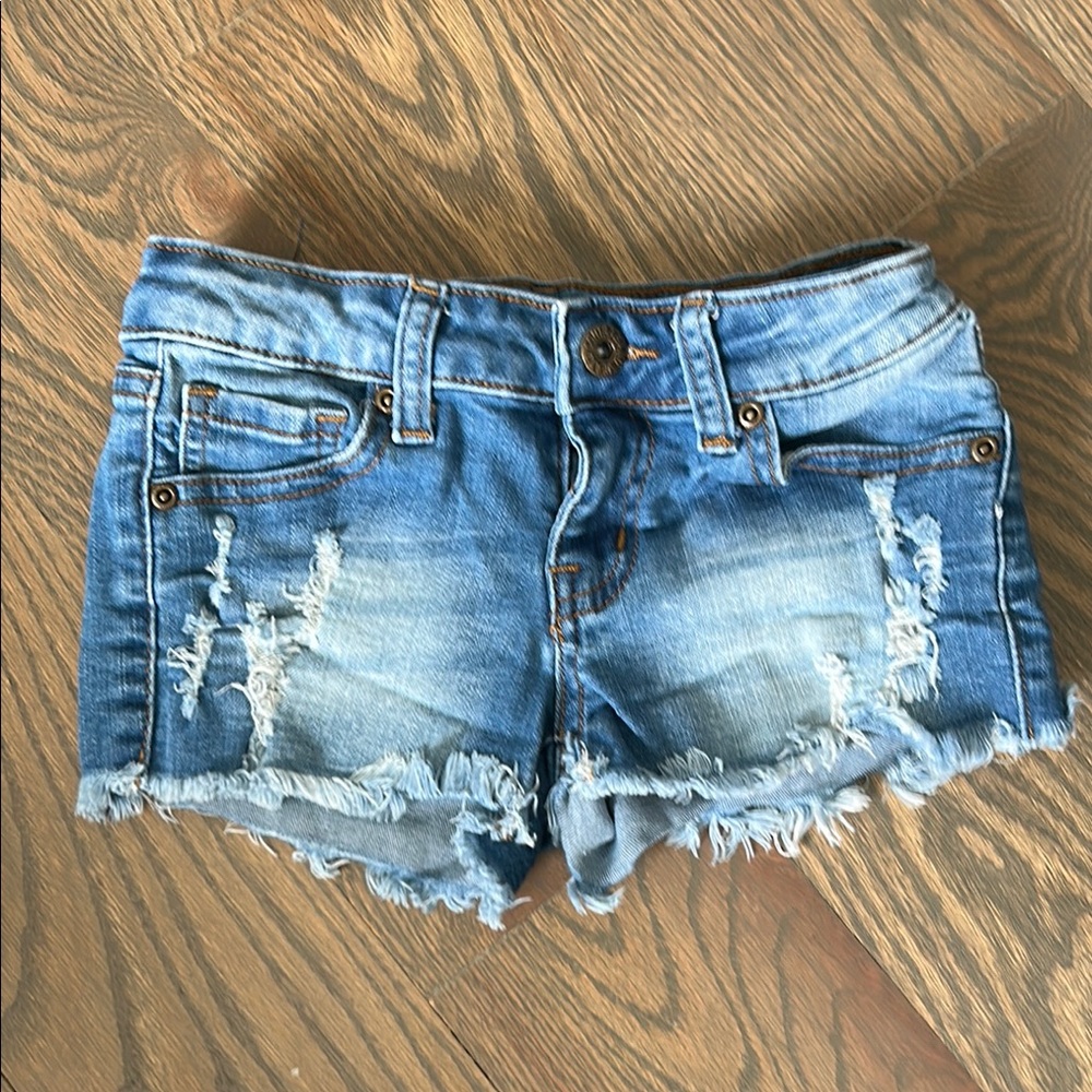 Contraband Denim Distressed Girls Shorts sz 6